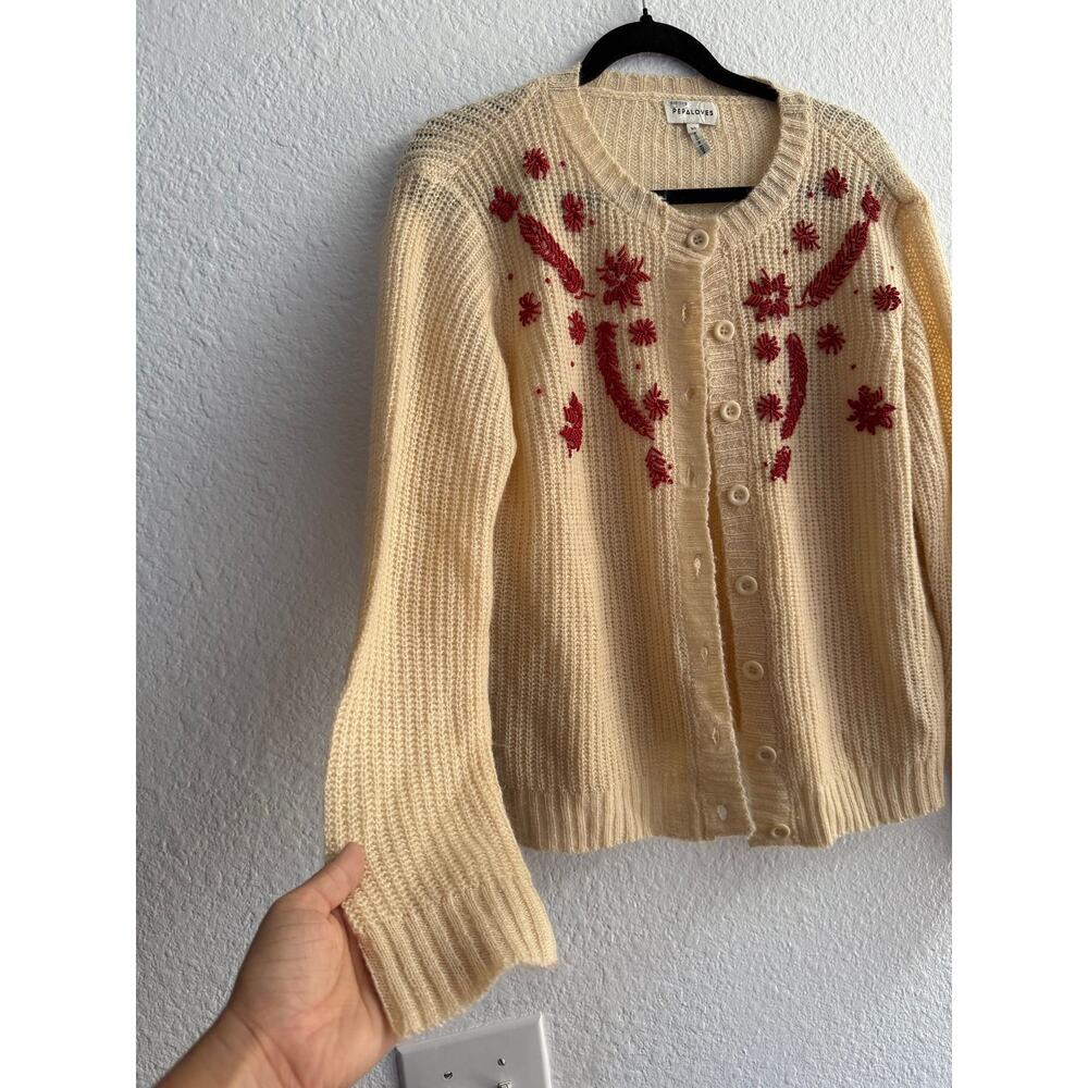 FP Pepaloves Naomi Beaded Cardigan Sz XS (fits med), $150 MSRP - Picture 5 of 6